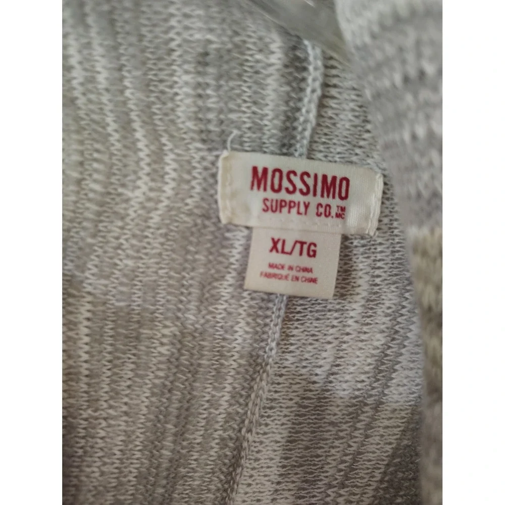 Mossimo Supply Co Womens XL Grey White Space Dye Waterfall Draped Cardigan